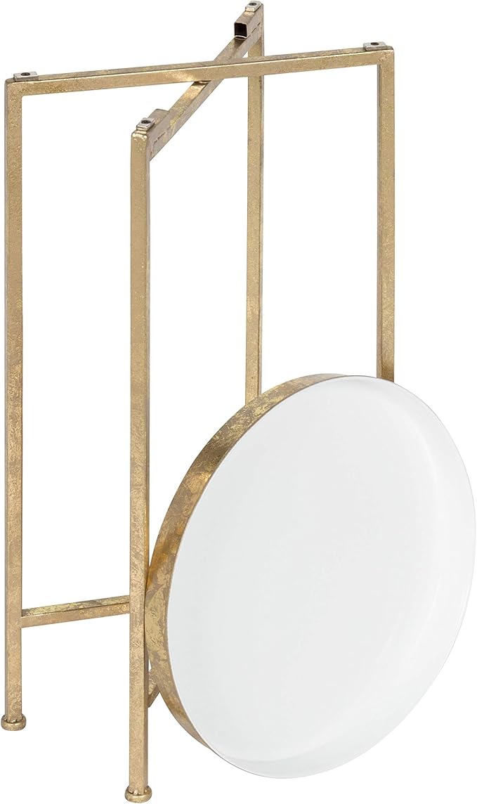 Kate and Laurel Celia Round Metal Foldable Tray Accent Table - Image 5