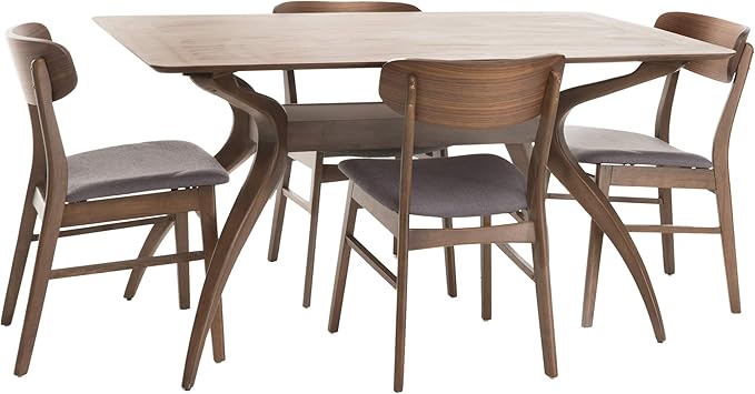Christopher Knight Home Lucious Curved Leg Rectangular Dining Set, 5-Pcs Set by ChristopherKnightHome