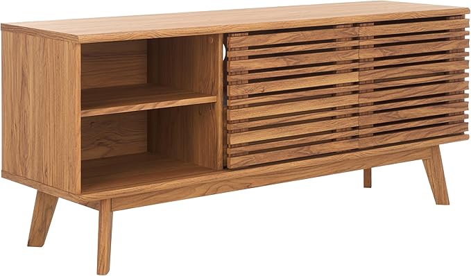 SAFAVIEH ESMA TV Stand for up to 60" Flatscreen – Oak Brown, Low Sideboard - Image 7
