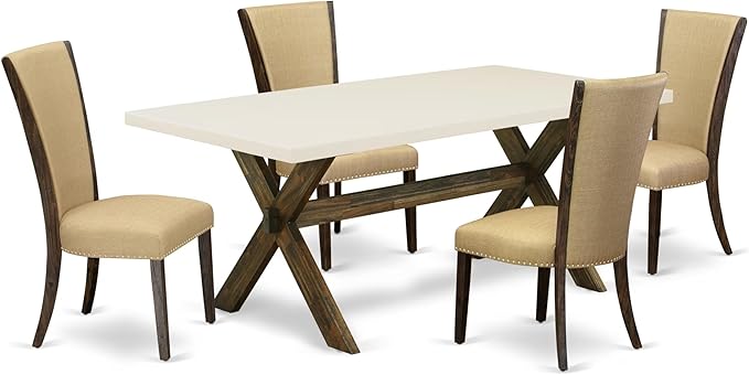 East West Furniture X727VE703-5 5 Piece Dinette Set by EastWestFurniture