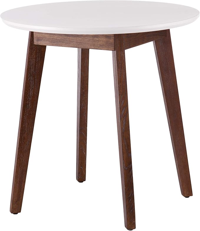 SEI Furniture Oden Two-Tone Small Space Round Dining Table, Burnt Oak by SEIFurniture