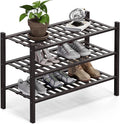 Haddockway 3 Tier Bamboo Shoe Rack Storage Organizer, Small Space 27"x11"x20" by Haddockway
