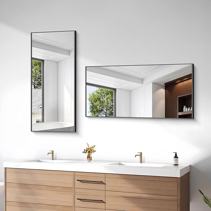 24x48 Inch Large Black Mirror for Bathroom, Bathroom Mirror for Wall Over Sink - Image 6