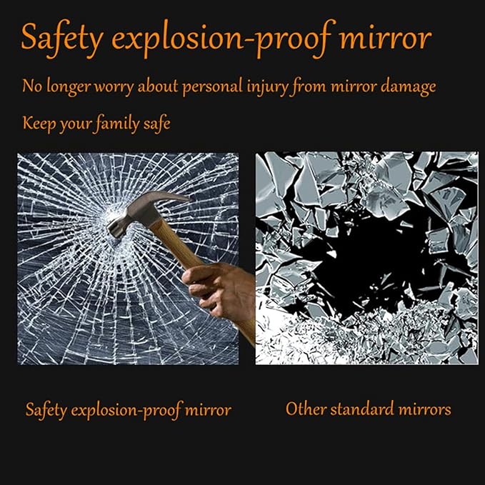 Single Beveled Edge Circle Mirror Frameless Wall Mount Bathroom Vanity Mirror - Image 4