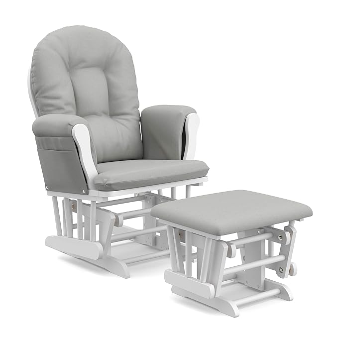 Storkcraft Premium Hoop Glider & Ottoman — GREENGUARD Gold Certified Nursery by Storkcraft
