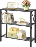 Hoctieon Industrial Console Table, 3-Tier Entryway Table, Metal Frame, Sofa by Hoctieon