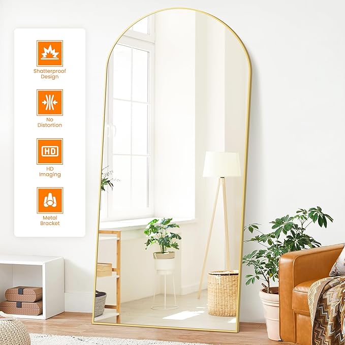 Full Length Arched Mirror, Living Room, Dressing Room - Image 2