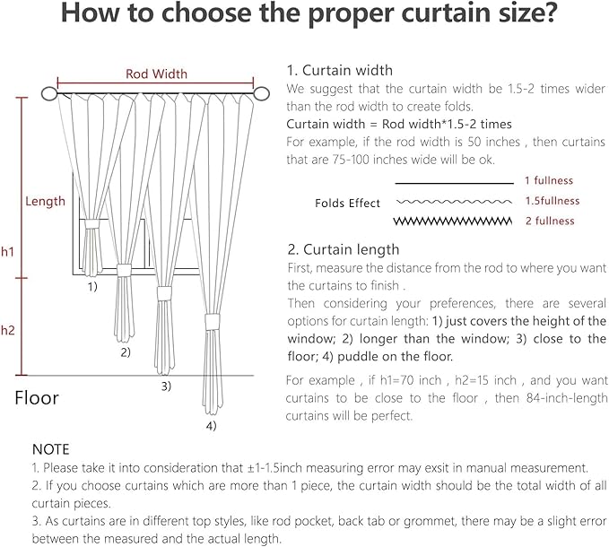 Joydeco Custom 100% Blackout Long Drapes - Image 9