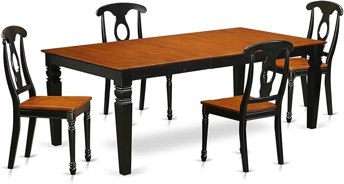 East West Furniture LGKE5-BCH-W 5 Piece Dining Room Furniture Set Includes a by EastWestFurniture