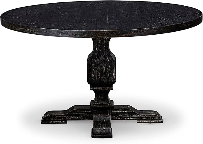 I53-11-TP Wooden Table with Acacia Wood Round Tabletop and Stylish Pedestal Base - Image 6