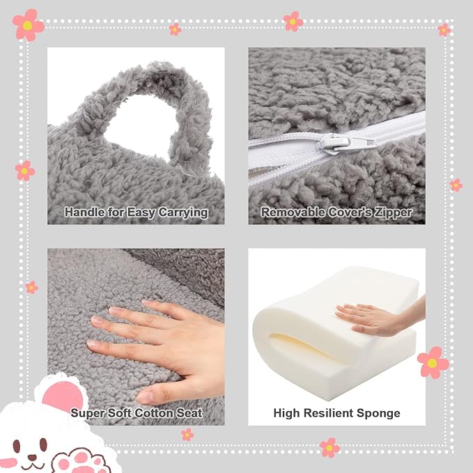 ALIMORDEN Kids Ultra-Soft Snuggle Foam Filled Chair, Toddler Cuddly Sherpa - Image 5