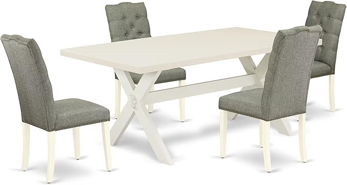 East West Furniture X027EL207-5 5 Piece Dining Room Furniture Set Includes a by EastWestFurniture