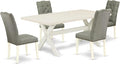 East West Furniture X027EL207-5 5 Piece Dining Room Furniture Set Includes a by EastWestFurniture