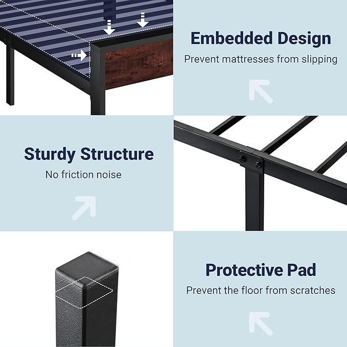 Allewie Twin Size Platform Bed Frame - Image 6