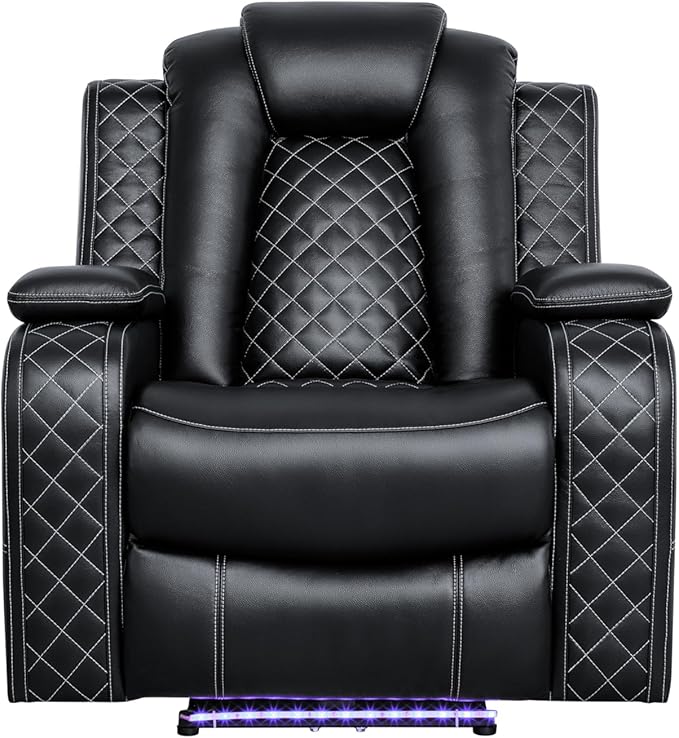 Ball & Cast Power Recliner Sofa Set Leather Reclining Sofa Set Living Room - Image 11