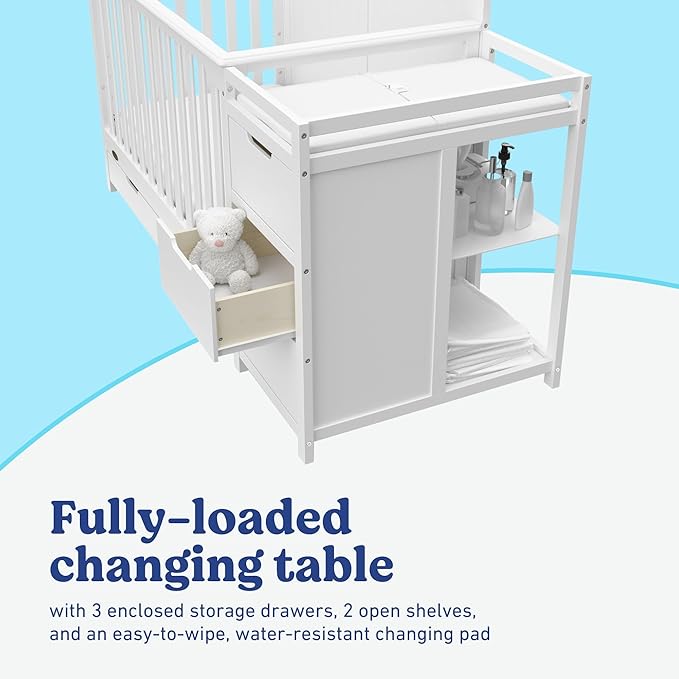 Graco Hadley All-in-One Convertible Crib & Changer – GREENGUARD Gold Certified - Image 7