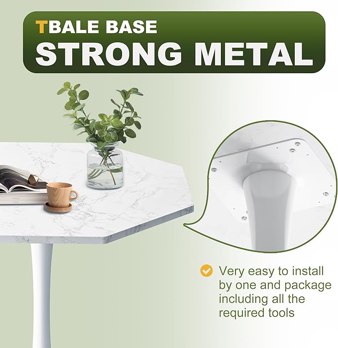 Dining Table for 2-4, 31.5" Kitchen Table - Image 4