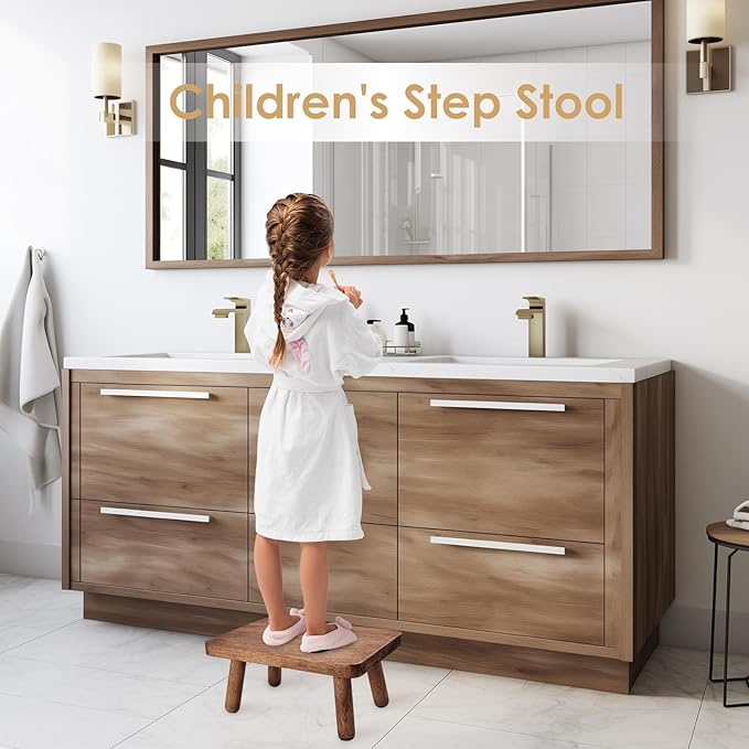 Wooden Step Stool for Adults Office's Step Stool Heavry Duty Stepping Stools - Image 5
