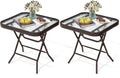 Foldable Outdoor Side Table Set of 2 by PATIOHIT
