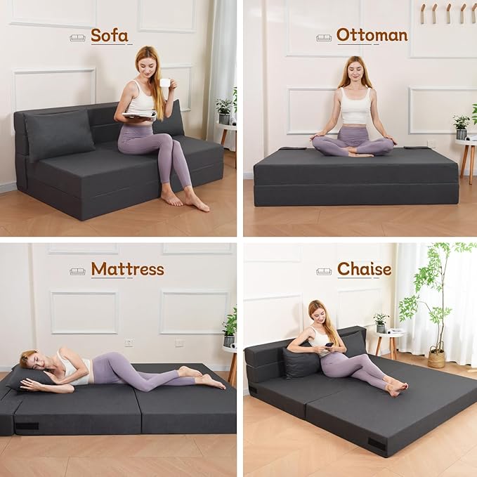 Folding Sofa Bed, Foldable Bed Sleeper Chair - Image 3