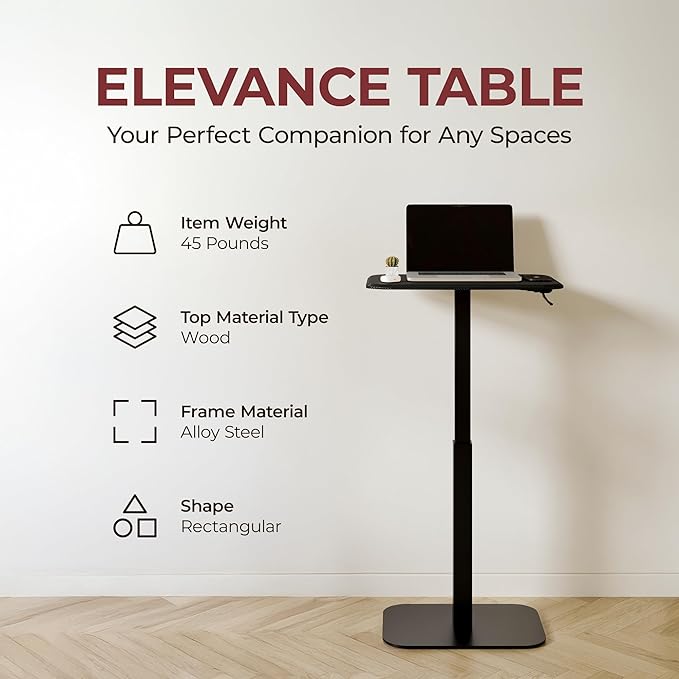 Ergohome™ ELEVANCE Table™ Height Adjustable Side Table - Image 4