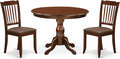 East West Furniture HBDA3-MAH-C 3 Piece Dining Set Contains a Round Dining Room by EastWestFurniture