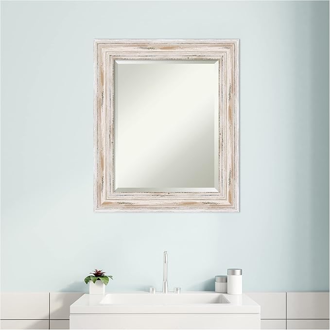 Amanti Art White Bathroom Mirror - Image 9