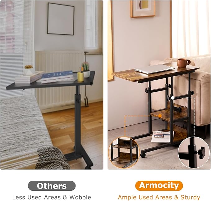 C Shaped End Table Height Adjustable - Image 6
