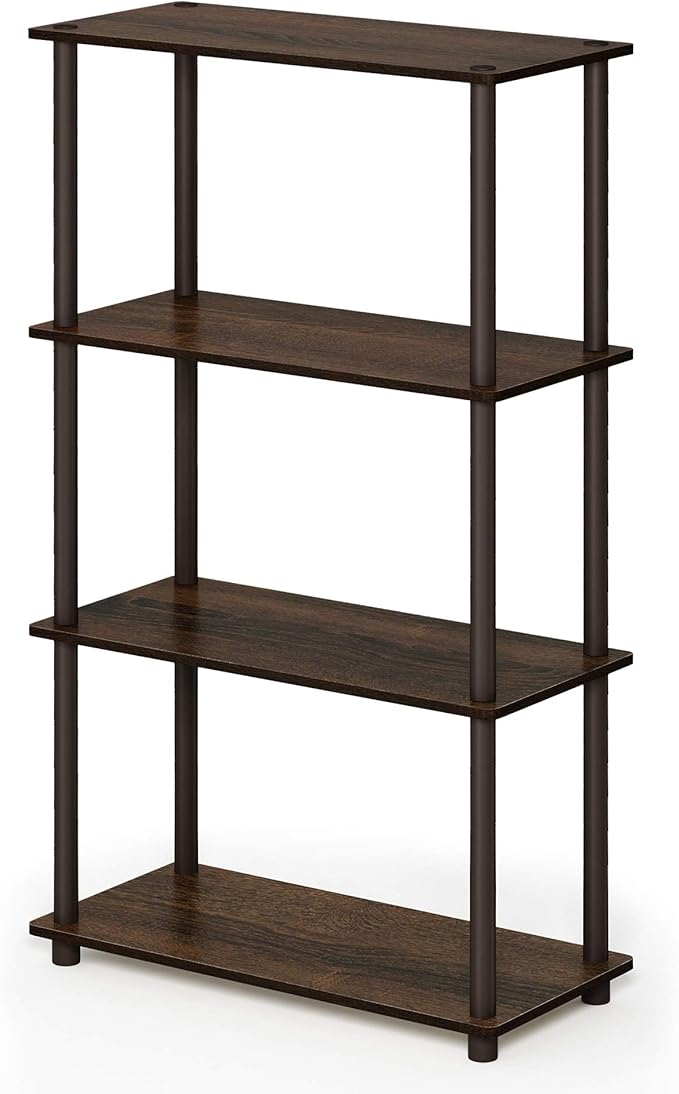 Furinno Turn-N-Tube 4-Tier Multipurpose Shelf Display Rack, Round Tubes - Image 7