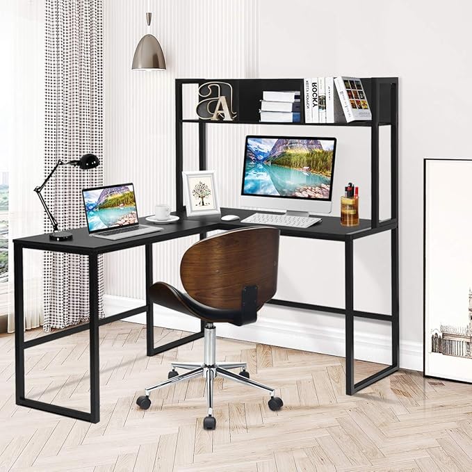 Tangkula Reversible L-Shaped Desk - Image 2