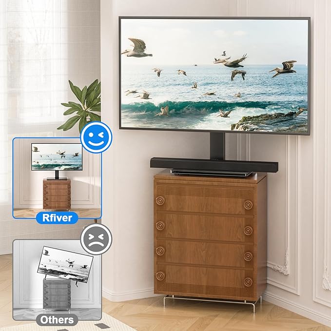 Rfiver Universal Swivel TV Stand Table Top TV Stand - Image 9