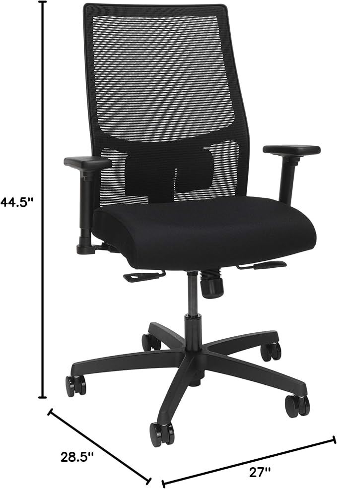 HON Ignition 2.0 Mid Back Task Chair, Standard Synchro-Tilt Control, Office - Image 8