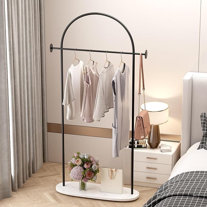 Black Clothing Rack, Modern Clothes Rack - Image 4