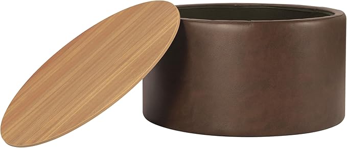 HomePop Modern Fabric Storage Ottoman - Image 4