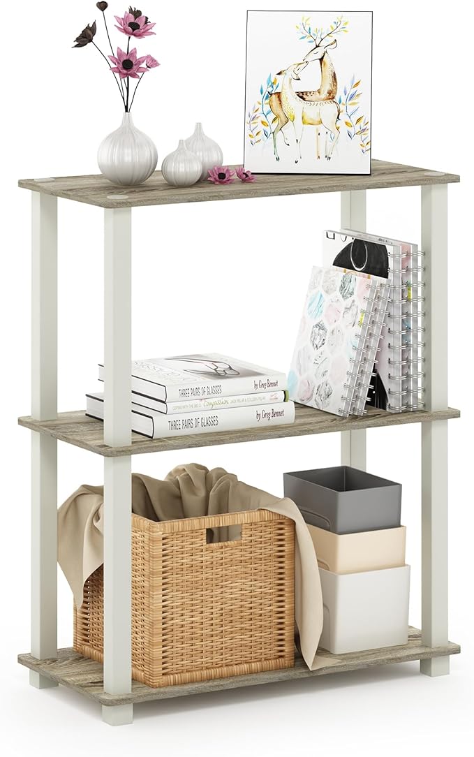 Furinno Turn-S-Tube 3-Tier Compact Multipurpose Shelf Display Rack by Furinno-FitsYourSpaceFitsYourBudget