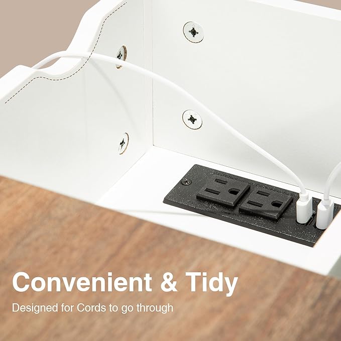 Narrow End Table with Charging Station - Image 5