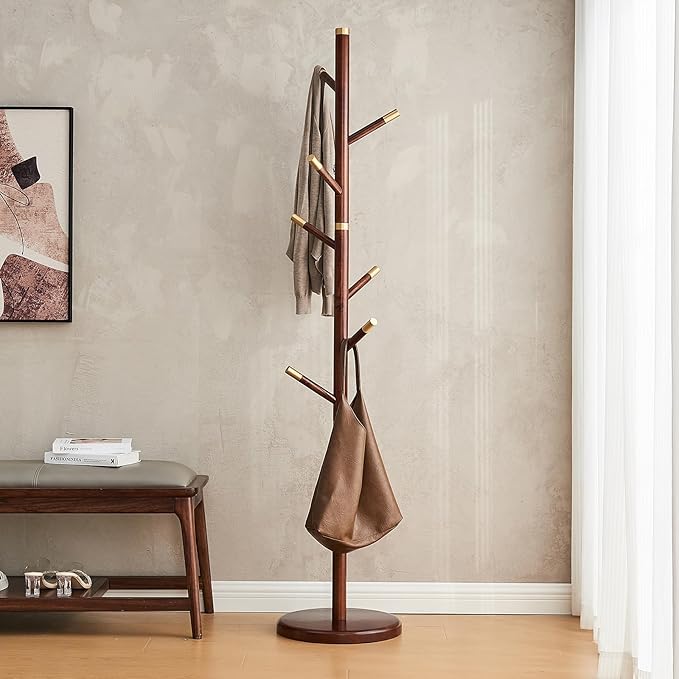 CozyDH Coat Rack Freestanding Solid Wood Coat Rack Stand, Coat Tree Freestanding by CozyDHDuvetCover