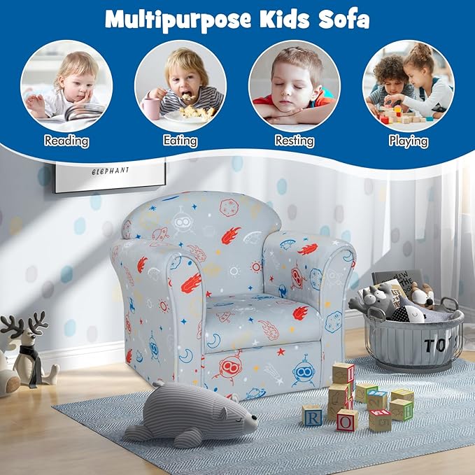 Costzon Kids Couch, Children's Sofa Armrest Chair - Image 7
