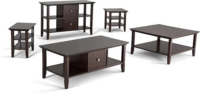 SIMPLIHOME Acadian SOLID WOOD 19 inch Wide Square Transitional End Table in - Image 9