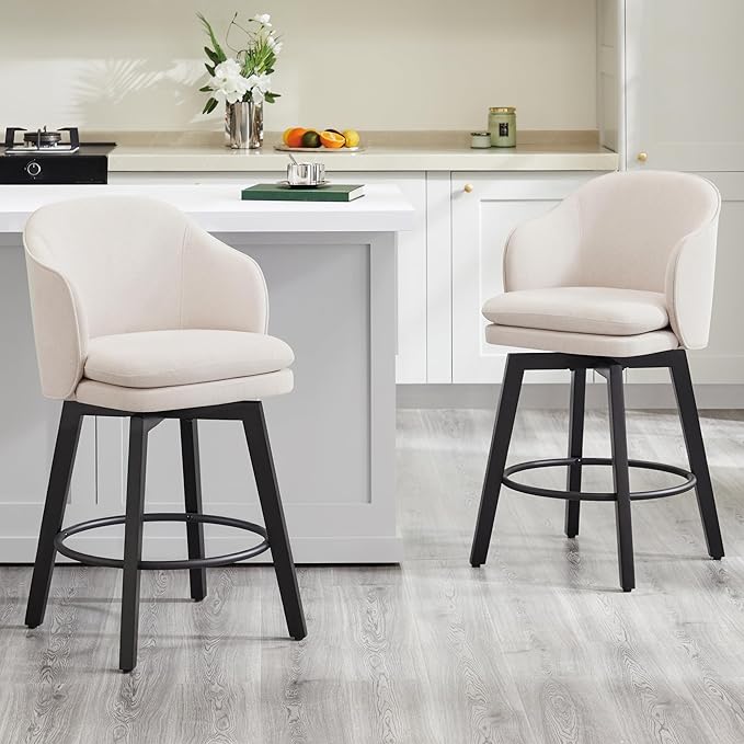Counter Height Barstools 26 inch Upholstered Swivel Bar Stools by Kislot