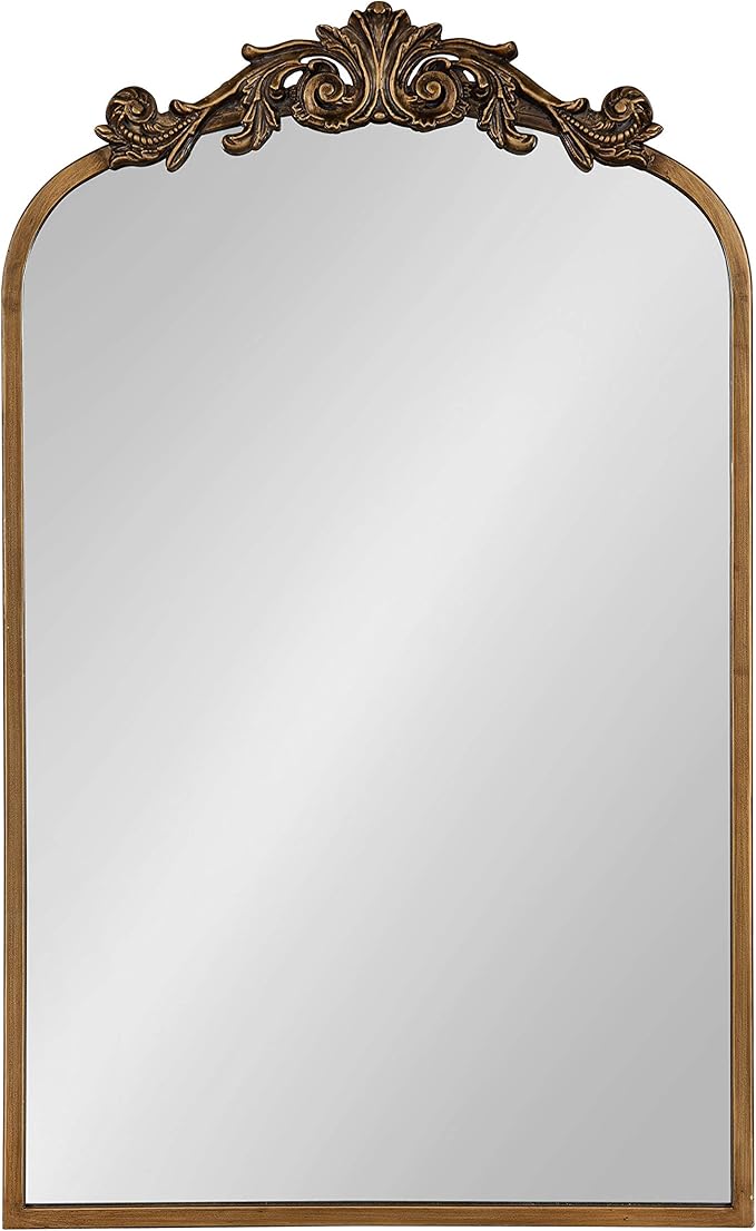 Kate and Laurel Arendahl Traditional Arch Mirror, Baroque Inspired Wall Decor - Image 2