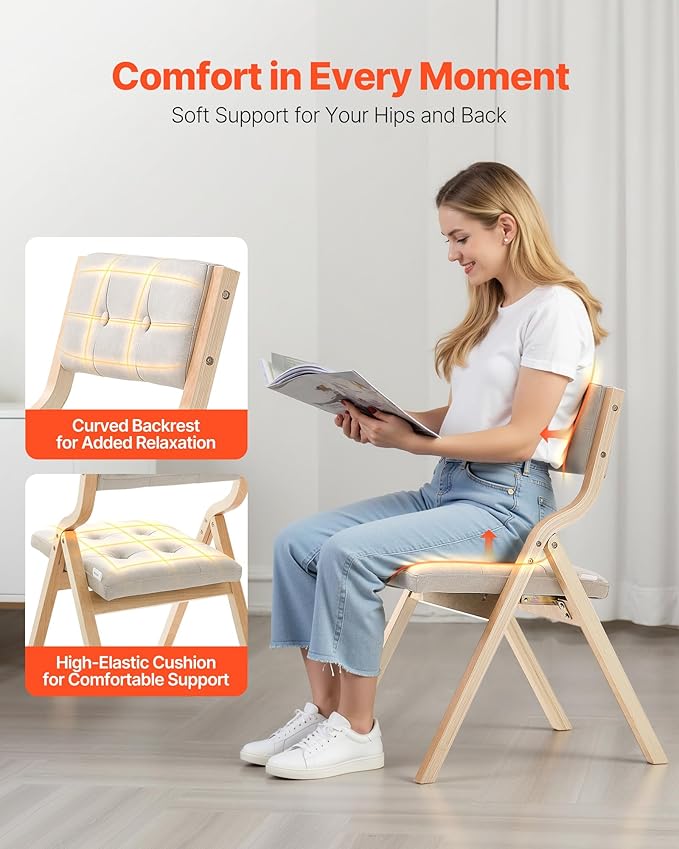 VEVOR Wooden Folding Chairs - Image 3