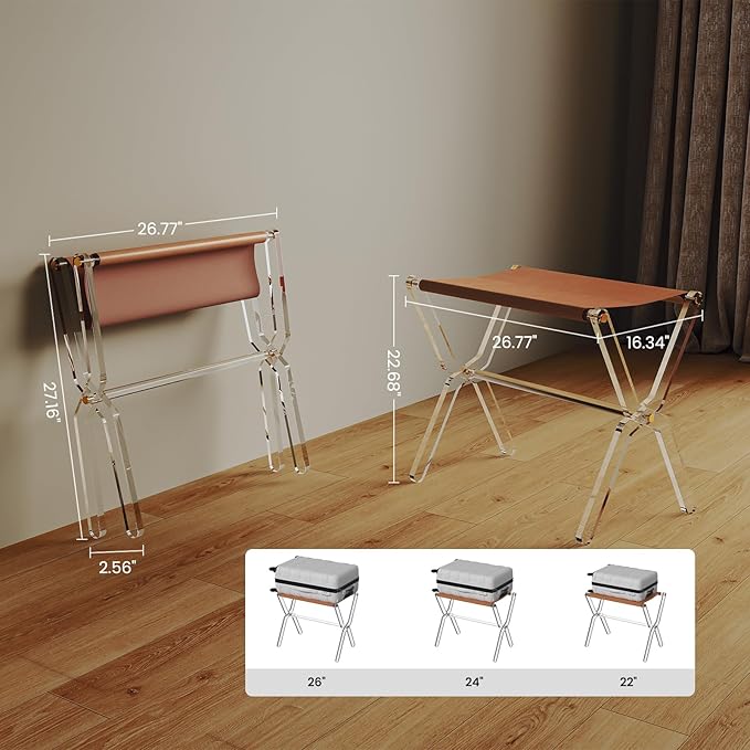 Sumerflos Acrylic Luggage Rack for Guest Room - Image 4