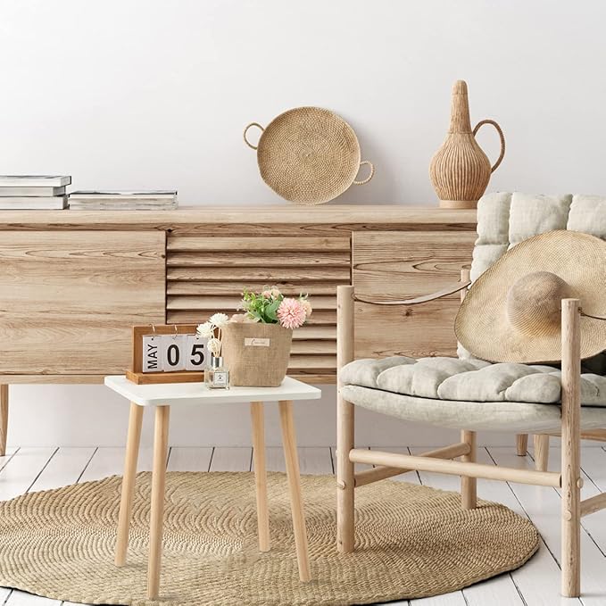 FORAOFUR Side Table, Small End Table Accent Table Living Room Bedroom Balcony - Image 2