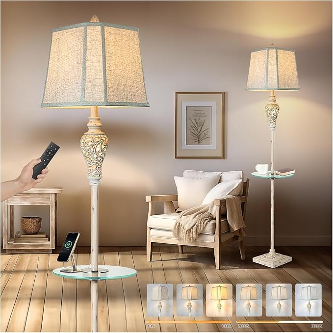 Rustic Floor Lamp, Living Room Lamps by LuxSightCollection