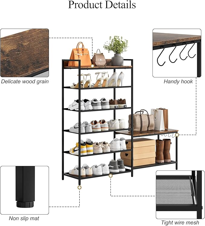 Shoe Rack Bench Storage Organizer - Image 4
