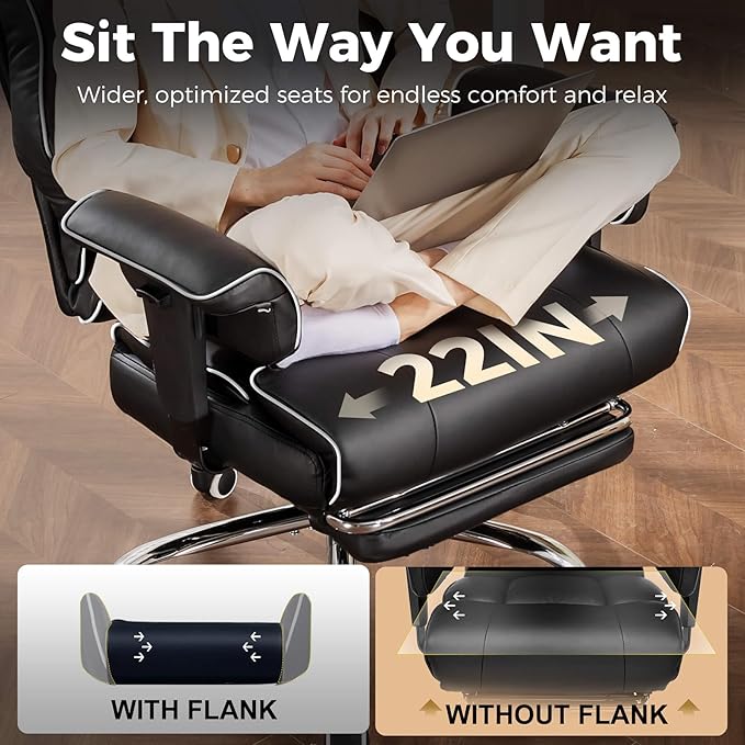 COMHOMA Big and Tall Office Chair 400lbs High Back Gaming Chair - Image 8