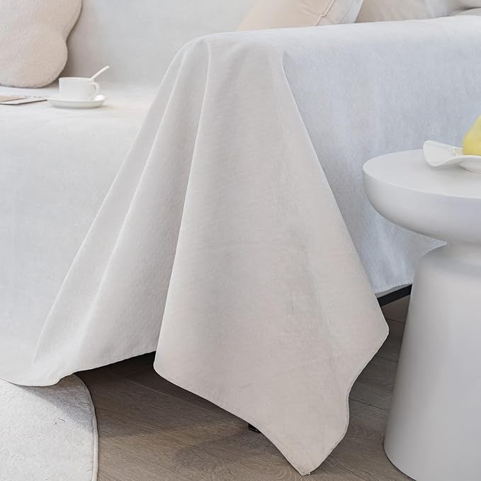 STACYPIK Waterproof Ivory White Sofa Covers Couch Cover - Image 6