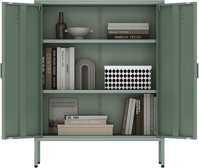 Manhattan Comfort Naomi Modern Metal Accent Cabinet, Minimalist Storage Cabinet - Image 12