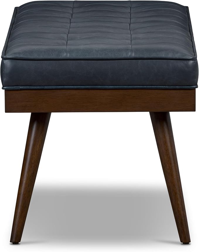 POLY & BARK 55" Tufted Leather Bed Bench - Image 3